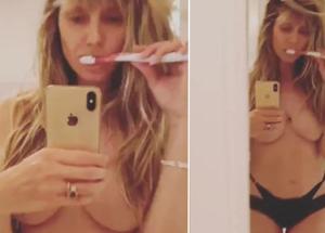 HEIDI KLUM, TOPLESS CASALINGO NAOMI NUDA. E LA FERRAGNI...