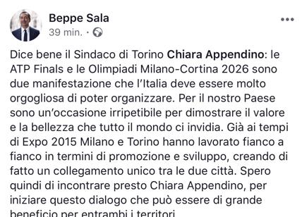 Sala, apertura verso Appendino: "Tra Milano e Torino un collegamento unico"