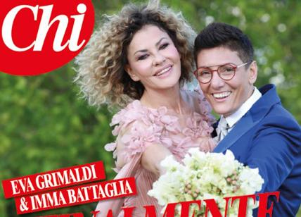 Eva Grimaldi e Imma Battaglia matrimonio: foto della nozze