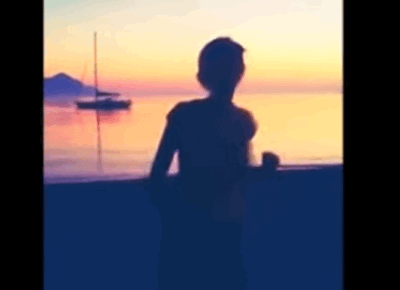 Nadia toffa ballo tramonto