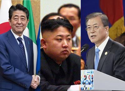 Shinzo Abe  Kim Jong un  Moon Jae in