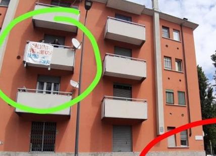 Salvini, anche gli abitanti di San Siro lo sfidano con lenzuola e striscioni