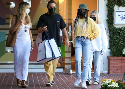 Heidi Klum e Tom Kaulitz ,i figli Leni Klum e Lou Sulola Samuel fanno shopping