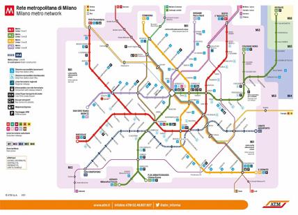 Metropolitana Milano, ecco la nuova mappa con la linea M4