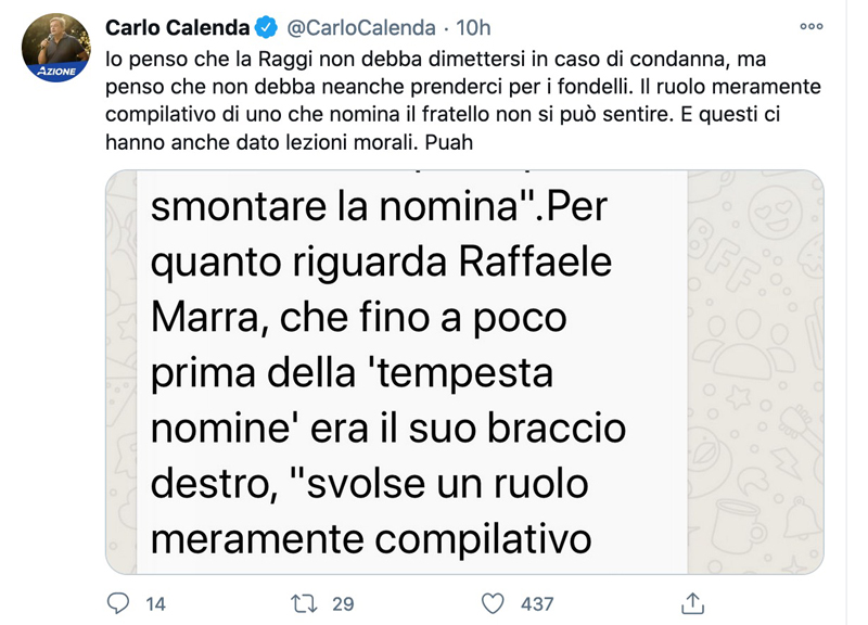 carlo calenda tweet
