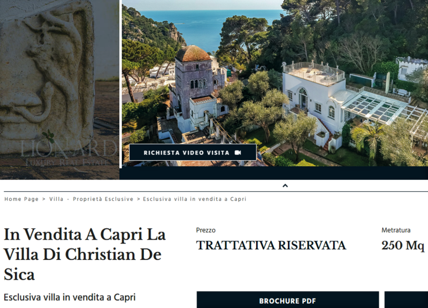 Christian De Sica vende la sua villa di lusso a Capri. Il prezzo non è noto