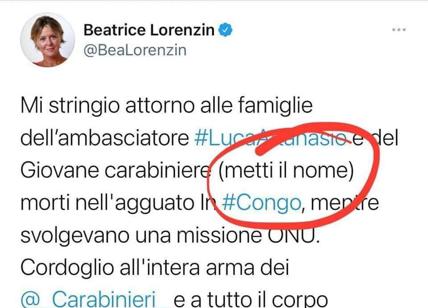 Ambasciatore morto, gaffe della Lorenzin nel tweet di cordoglio: "Metti nome"