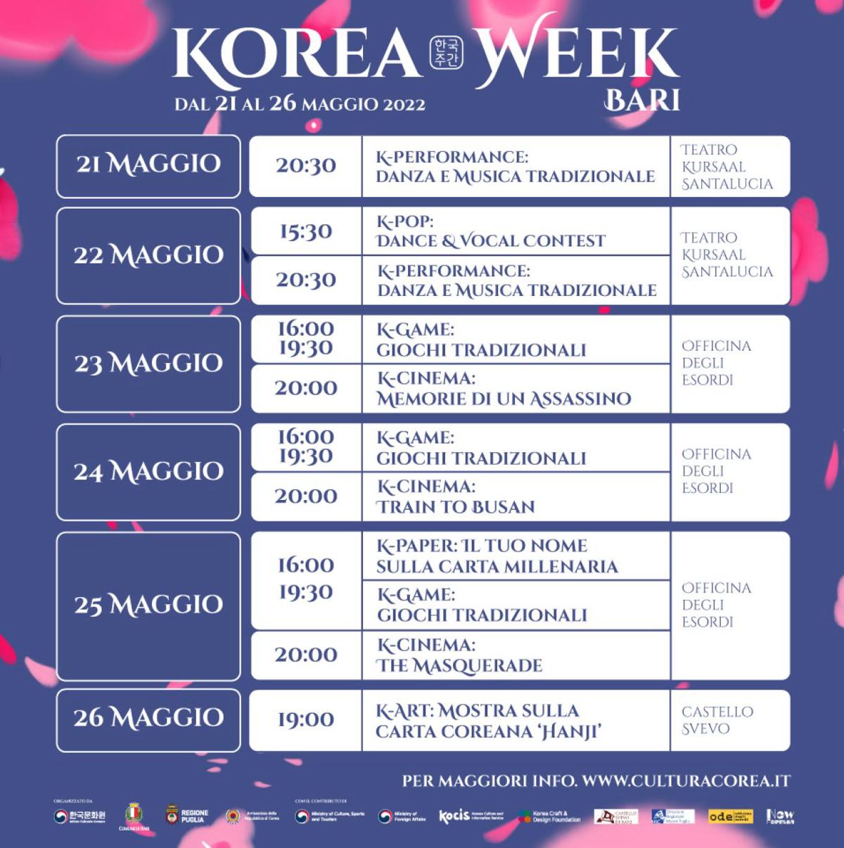 20.05.22.Korea.Week .il.programma