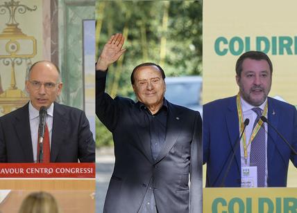 Enrico Letta, Silvio Berlusconi e Matteo Salvini