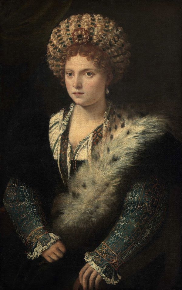 TIZIANO Isabella d’Este in nero, 1534 1536 ca   Vienna, Kunsthistorisches Museum