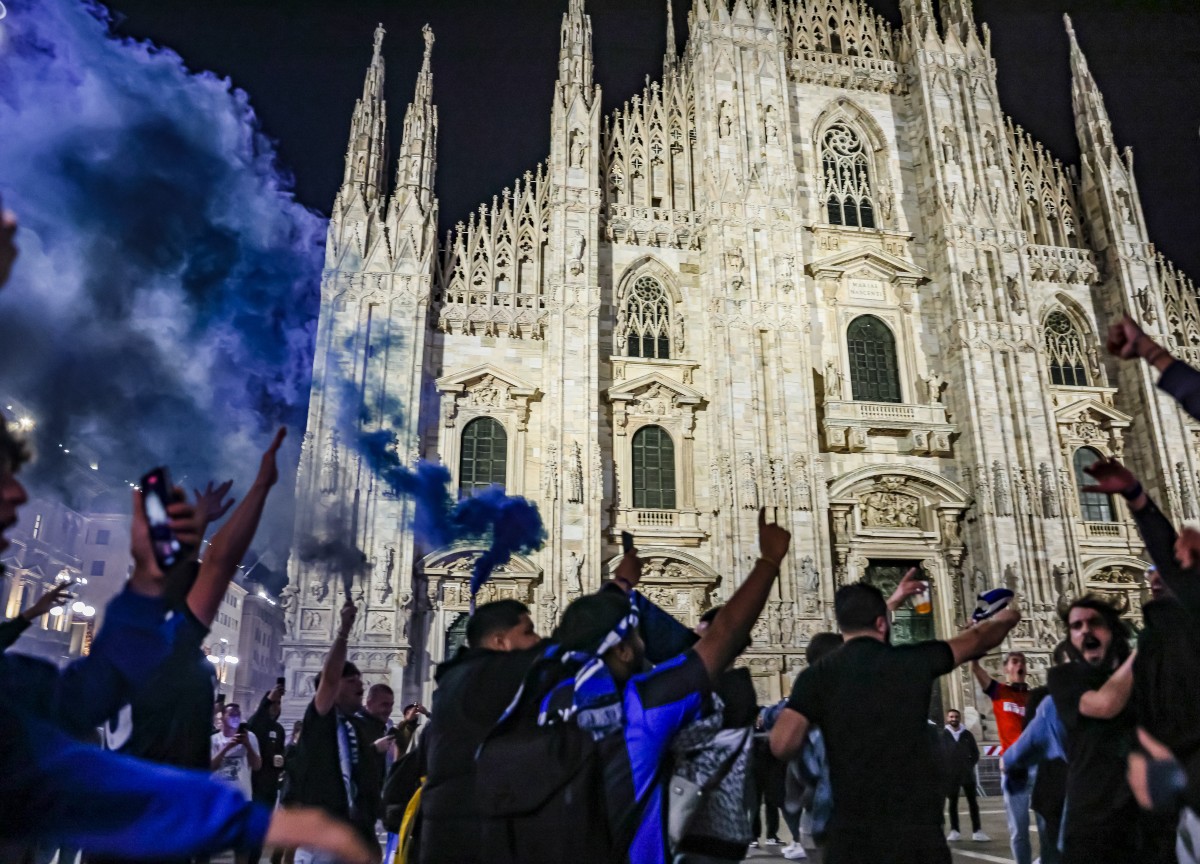 Festeggiamenti dell'Inter a Milano