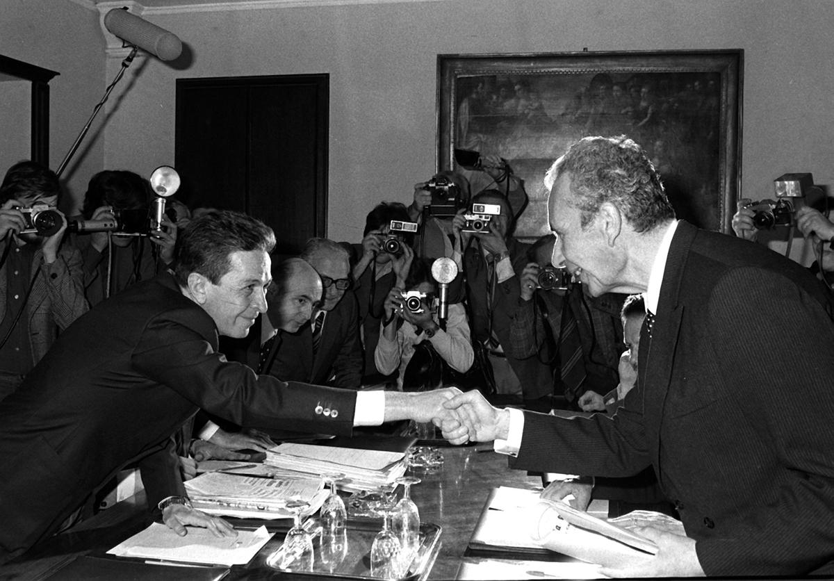 Enrico Berlinguer e Aldo Moro (Roma, 1977)