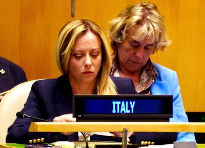 Giorgia Meloni all'Assemblea ONU