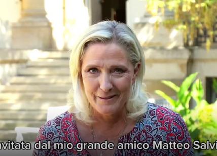 Le Pen a Pontida con la Lega: "Cari amici ci vediamo il 17 settembre"- VIDEO