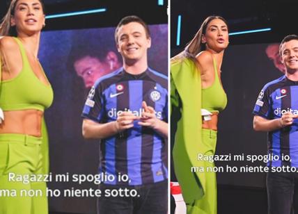 Melissa Satta show (cerca la maglia del Milan): "Ragazzi mi spoglio io, ma non ho niente sotto.."