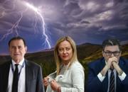 Nouriel Roubini, Giorgia Meloni e Giancarlo Giorgetti Nouriel Roubini, Giorgia Meloni e Giancarlo Giorgetti