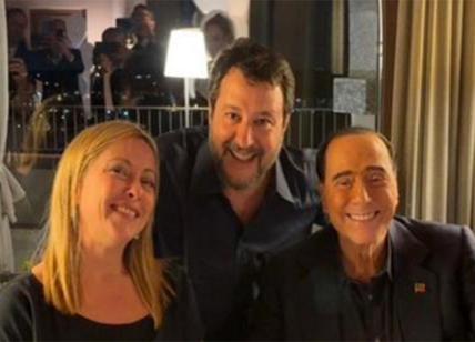 Giorgia Meloni, Matteo Salvini e Silvio berlusconi