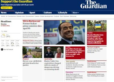 The Guardian Apertura Berlusconi