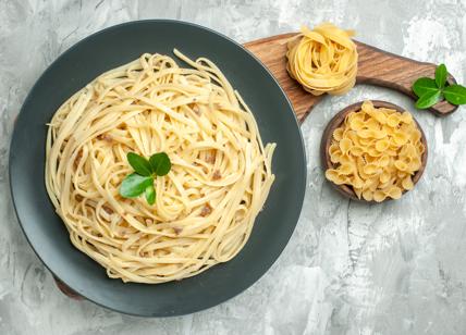 top view tasty italian pasta on light background c 2023 11 27 05 02 45 utc