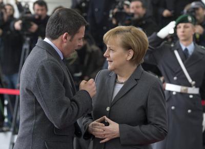 Brexit, vertice a Berlino tra Merkel, Renzi e Hollande