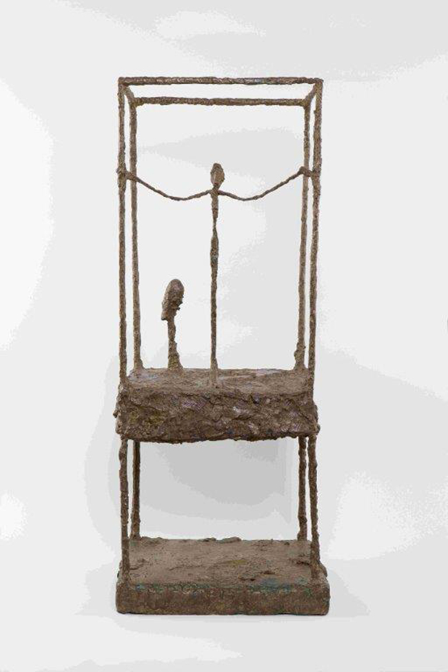 Alberto Giacometti La gabbia, prima versione 1949‐50 Bronzo 90,5 x 36,5 x 34 cm Collezione Fondation Giacometti, Parigi Alberto Giacometti La gabbia, prima versione 1949‐50 Bronzo 90,5 x 36,5 x 34 cm Collezione Fondation Giacometti, Parigi