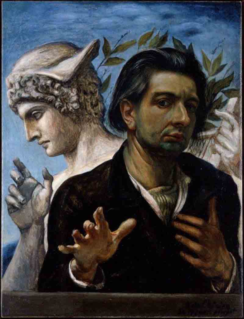G. De Chirico, Autoritratto con la testa di Mercurio, 1923 G. De Chirico, Autoritratto con la testa di Mercurio, 1923