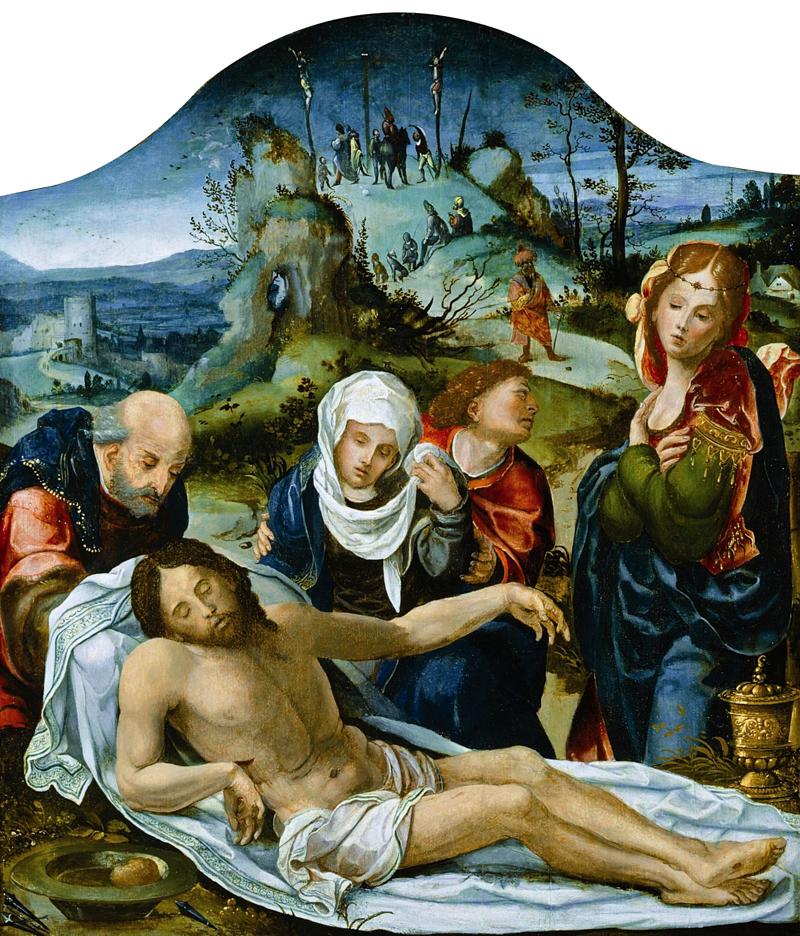 Pieter Coeck van Aelst, La Lamentazione, olio su tavola, cm 74x64,5, 1533 ca.