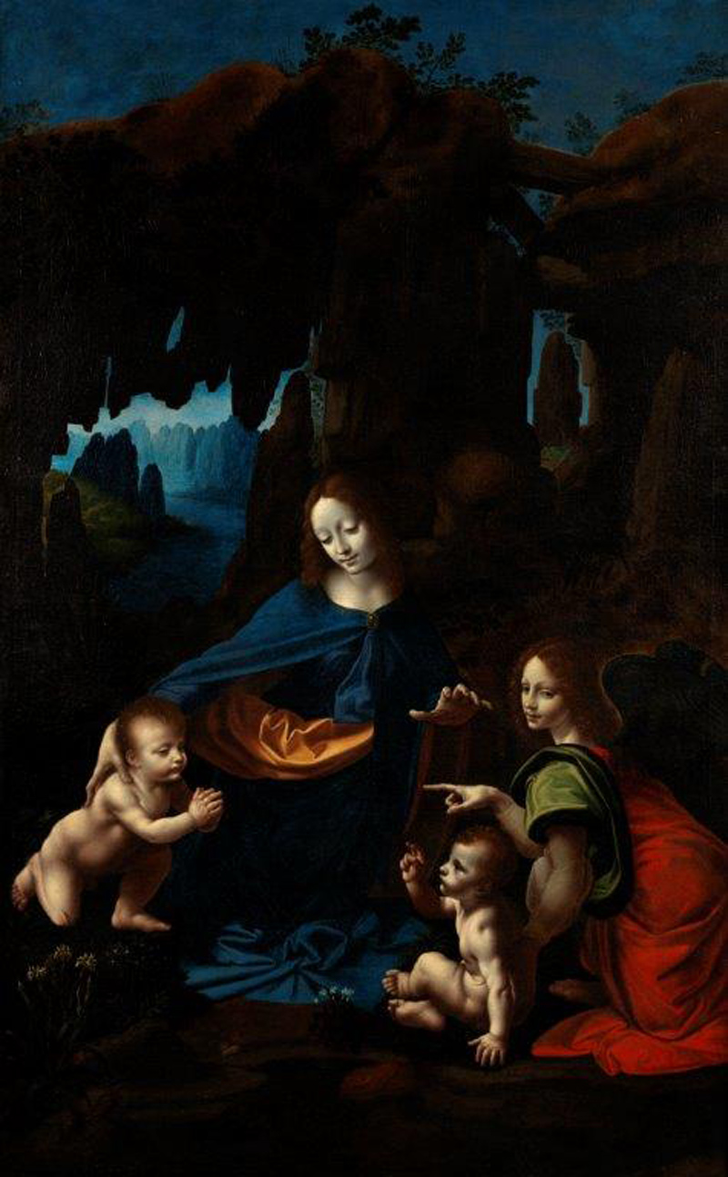 Vergine delle rocce del Borghetto - attribuita a Francesco Melzi Vergine delle rocce del Borghetto - attribuita a Francesco Melzi
