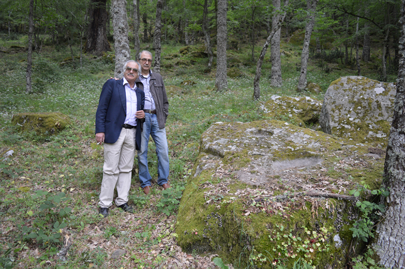 Castroregio, altare votivo nella foresta