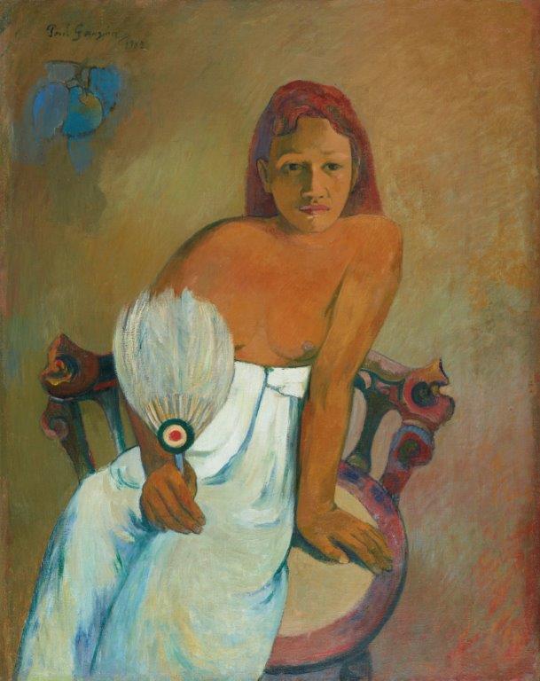 Paul Gauguin Femme à lʼéventail, 1902 Woman with a Fan Oil on canvas, 91.9 x 72.9 cm Museum Folkwang, Essen Photograph © Museum Folkwang, Essen Paul Gauguin Femme à lʼéventail, 1902 Woman with a Fan Oil on canvas, 91.9 x 72.9 cm Museum Folkwang, Essen Photograph © Museum Folkwang, Essen