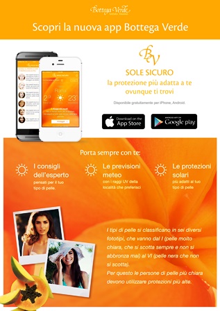Bottega Verde - App Sole Sicuro Bottega Verde - App Sole Sicuro