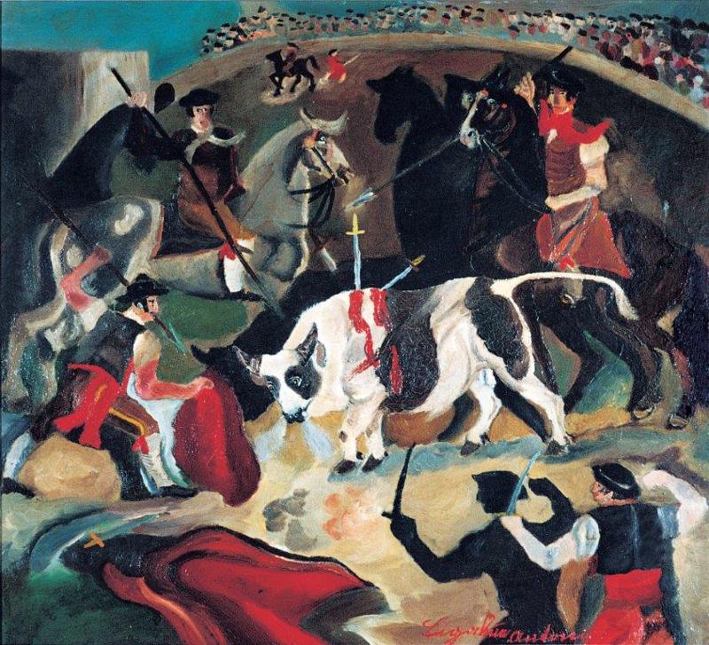 Corrida - olio su tavola di compensato, 1931 1932 Corrida - olio su tavola di compensato, 1931 1932