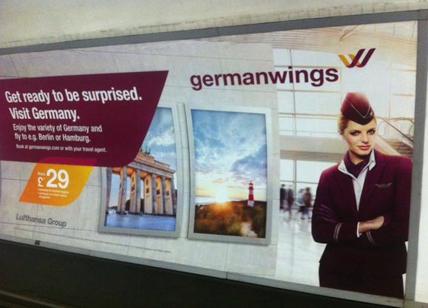 Germanwings, "preparatevi a essere sorpresi". L'affissione rimossa