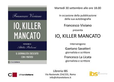 IO KILLER MANCATO 30.09.14 IO KILLER MANCATO 30.09.14