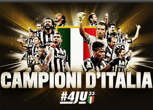 La videata del sito della Juventus con il "33" La videata del sito della Juventus con il "33"