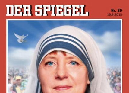 Migranti: la Merkel vestita da Madre Teresa nella copertina di Spiegel