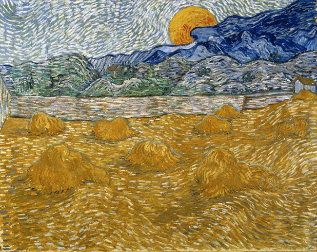 Vincent van Gogh Paesaggio con covoni e luna che sorge Olio su tela, cm 72 x 91,3 1889 Kröller-Müller Museum, Otterlo © Kröller-Müller Museum, Otterlo Vincent van Gogh Paesaggio con covoni e luna che sorge Olio su tela, cm 72 x 91,3 1889 Kröller-Müller Museum, Otterlo © Kröller-Müller Museum, Otterlo