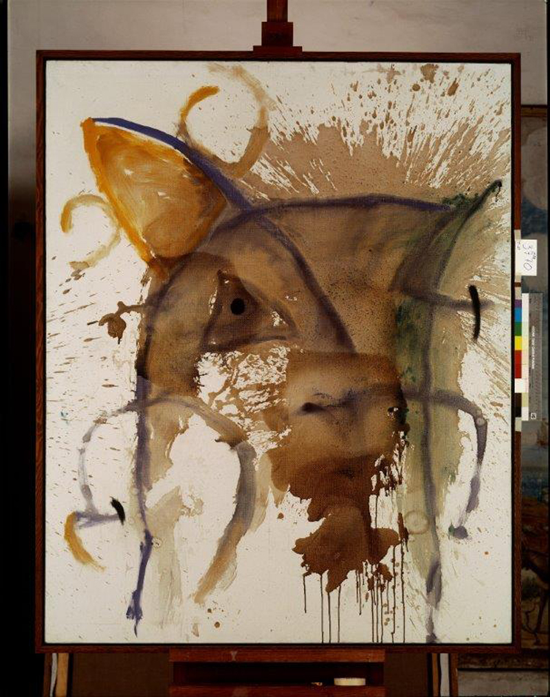 Senza titolo, 1973-1977 circa Olio su tela, 162,5 x 130,5 cm Fundació Pilar i Joan Miró a Mallorca © Successione Miró by SIAE 2014 Foto: © Joan Ramon Bonet & David Bonet