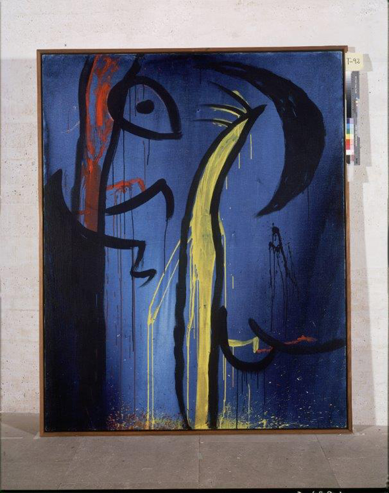 Senza titolo, 1974 circa Acrilico su tela, 162,5 x 130,5 cm Fundació Pilar i Joan Miró a Mallorca © Successione Miró by SIAE 2014 Foto: © Joan Ramon Bonet & David Bonet