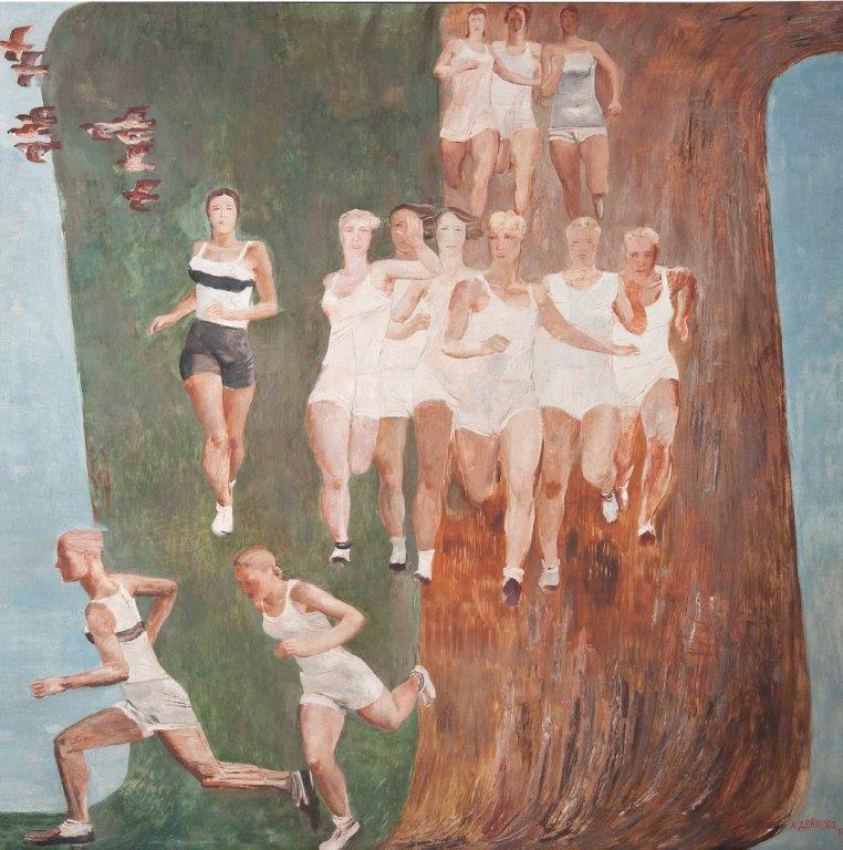 Aleksandr Aleksandrovič Dejneka Corsa campestre femminile 1931 Olio su tela, cm 176,5 x 179 Roma, Galleria Nazionale d’Arte Moderna e Contemporanea Aleksandr Aleksandrovič Dejneka Corsa campestre femminile 1931 Olio su tela, cm 176,5 x 179 Roma, Galleria Nazionale d’Arte Moderna e Contemporanea