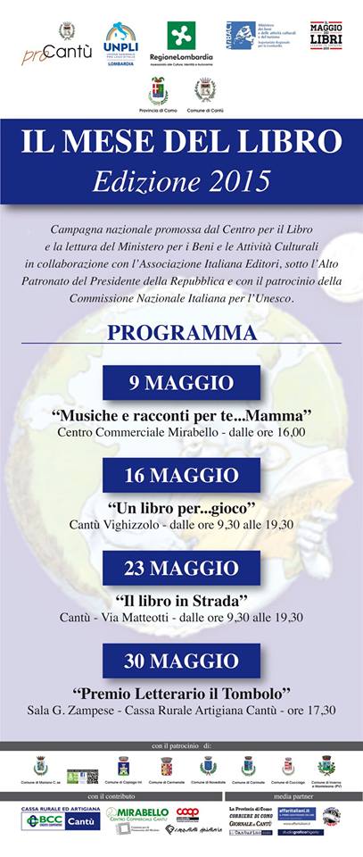 Programma del Mese del Libro a Cantù