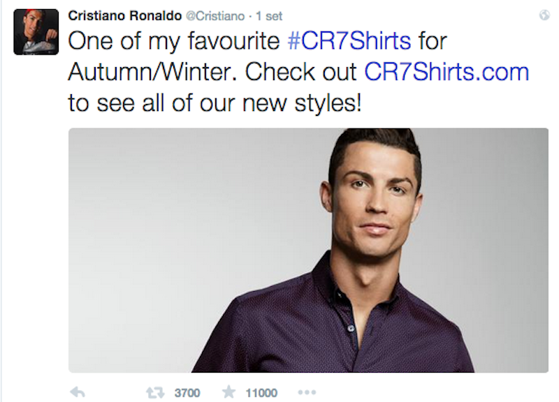 ronaldo tweet