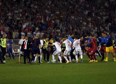 Uefa, Albania punita con 0-3 a tavolino, -3 per Serbia