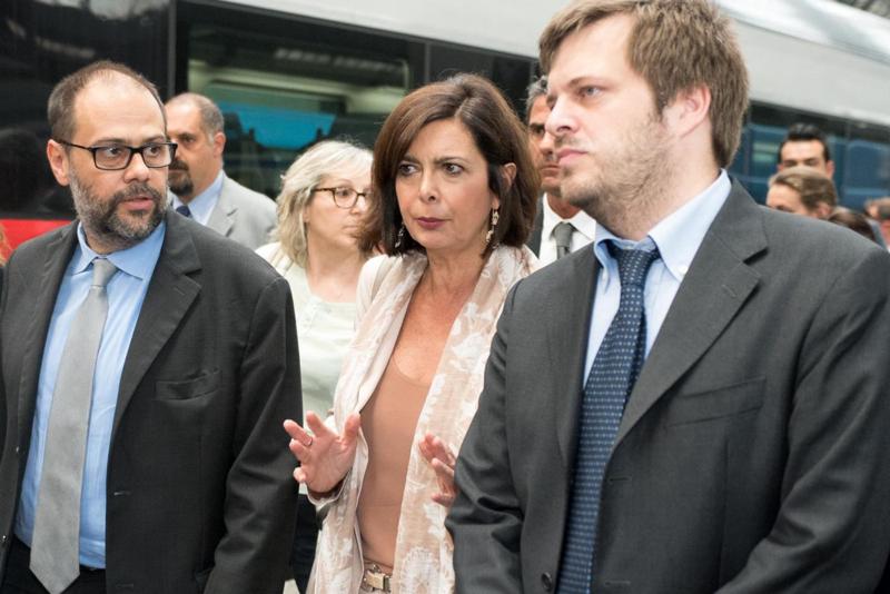 Laura Boldrini in Stazione Centrale Laura Boldrini in Stazione Centrale
