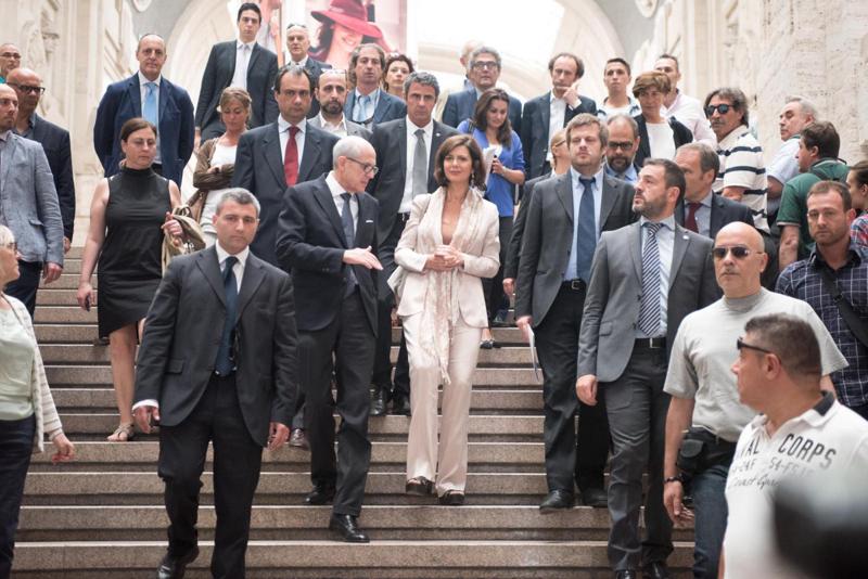 Laura Boldrini in Stazione Centrale Laura Boldrini in Stazione Centrale