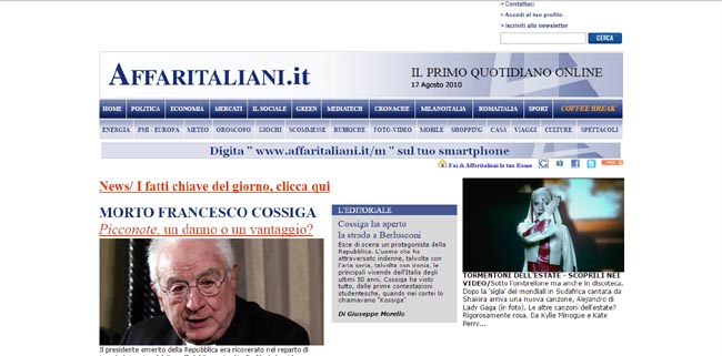 Affaritaliani - 2010 Affaritaliani - 2010