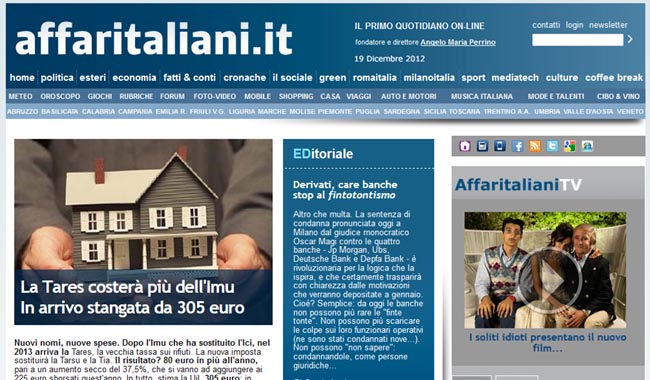 Affaritaliani - 2012 Affaritaliani - 2012