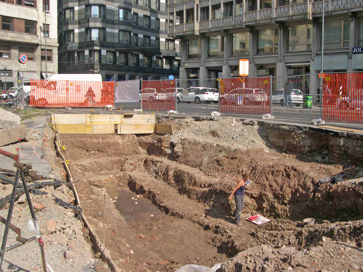 I saggi archeologici in Largo Augusto I saggi archeologici in Largo Augusto