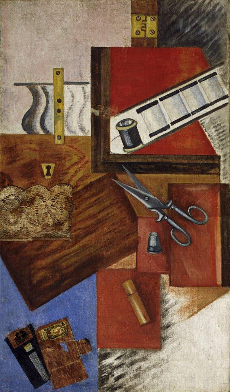Olga Rozanova Work Box, 1915 Oil and collage on canvas, 58 x 34 cm The State Tretyakov Gallery, Moscow Olga Rozanova Work Box, 1915 Oil and collage on canvas, 58 x 34 cm The State Tretyakov Gallery, Moscow