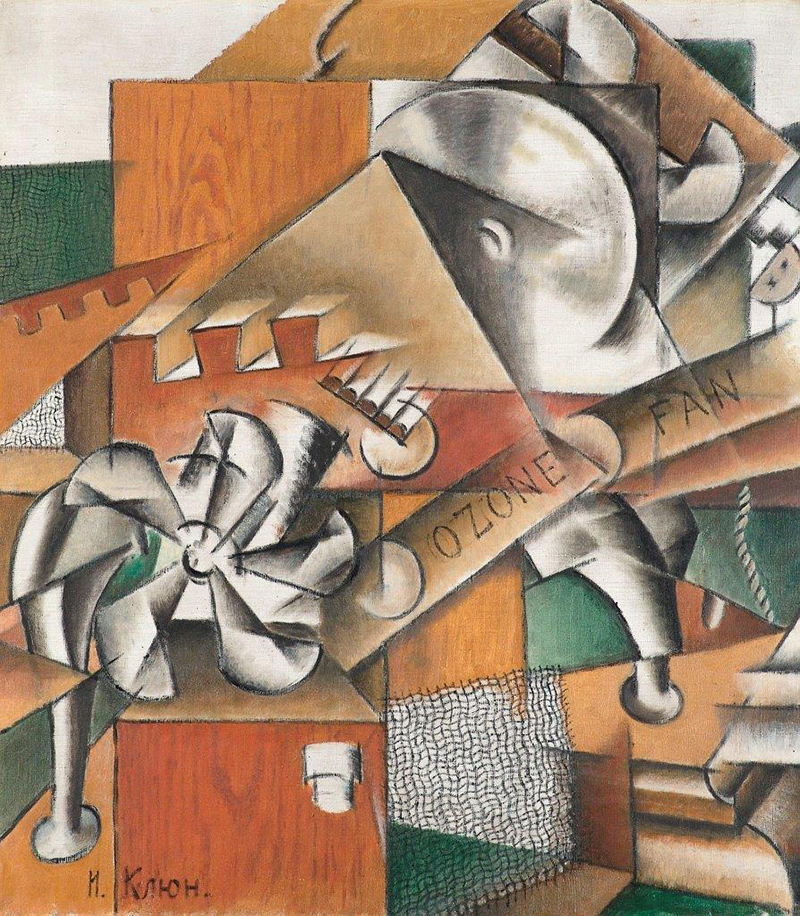 Ozonator, 1914 Oil and collage on canvas, 75 x 66 cm The State Russian Museum, Saint Petersburg © 2015, State Russian Museum, St. Petersburg Ozonator, 1914 Oil and collage on canvas, 75 x 66 cm The State Russian Museum, Saint Petersburg © 2015, State Russian Museum, St. Petersburg